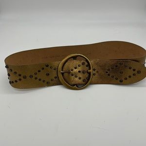 Distressed Italian Leather Studded Belt Size M-New With Tag MSRP $105